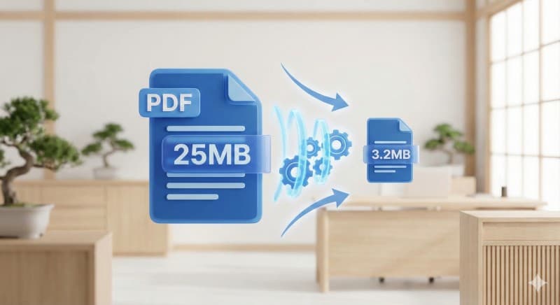 メールが送れない！25MBのPDFを一瞬で3.2MBに圧縮した話