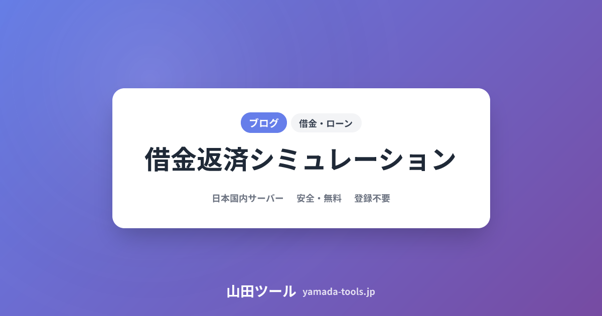 借金返済シミュレーション